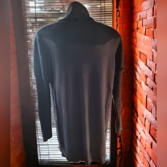 Lavena Sparkly 'Layered Look' Long Black Turtleneck Sweater - Picture 3 of 9